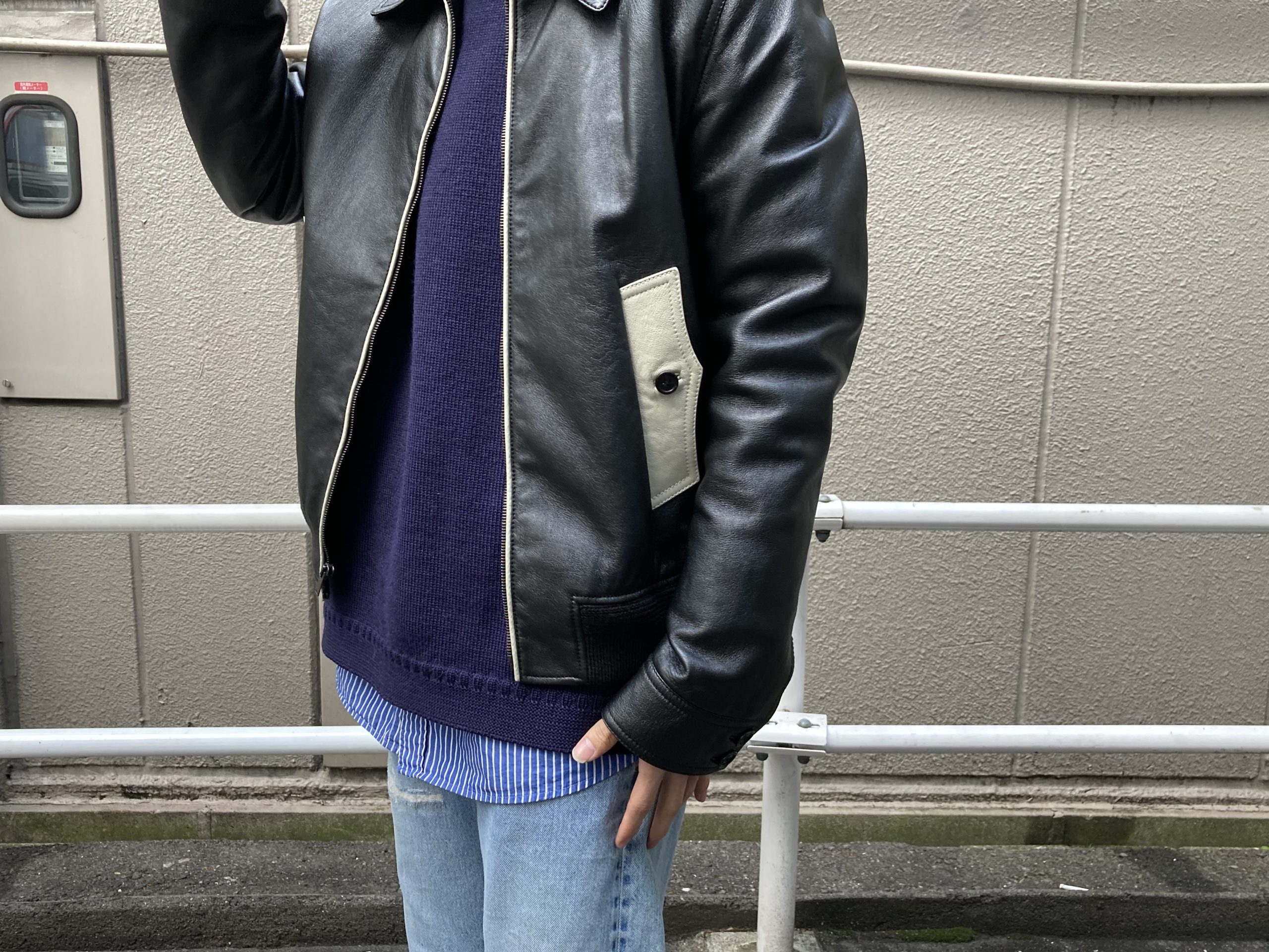 SAINT LAURENT PARIS/サンローランパリ】ジップアップシープレザー